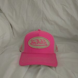 Von Dutch Pink and White Cap, NWT, Snapback Adjustable